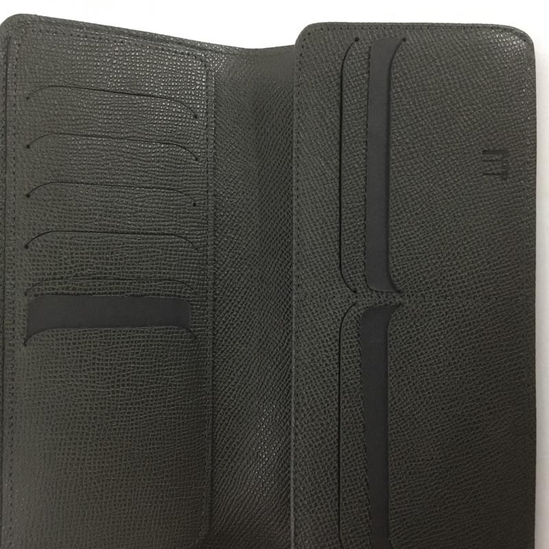 ダンヒル DUNHILL 財布 長財布 BOURDON 箱有 ワンポイント ダークグレー / ダークグレー /  メンズ USED 古着 中古 10126454