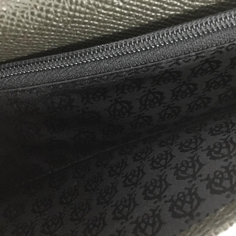 ダンヒル DUNHILL 財布 長財布 BOURDON 箱有 ワンポイント ダークグレー / ダークグレー /  メンズ USED 古着 中古 10126454