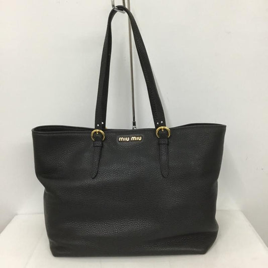ミュウミュウ miu miu トートバッグ トートバッグ 2way ショルダー ロゴ、文字 黒 / ブラック /  レディース USED 古着 中古 10126462