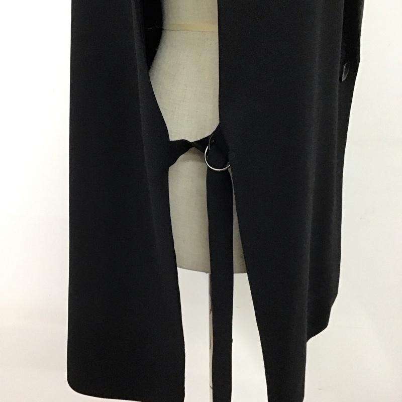 ザラ ZARA ベスト ベスト ジレ サイドスリット XL 無地 黒 / ブラック /  レディース USED 古着 中古 10126469