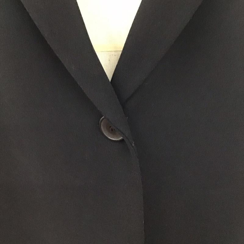 ザラ ZARA ベスト ベスト ジレ サイドスリット XL 無地 黒 / ブラック /  レディース USED 古着 中古 10126469