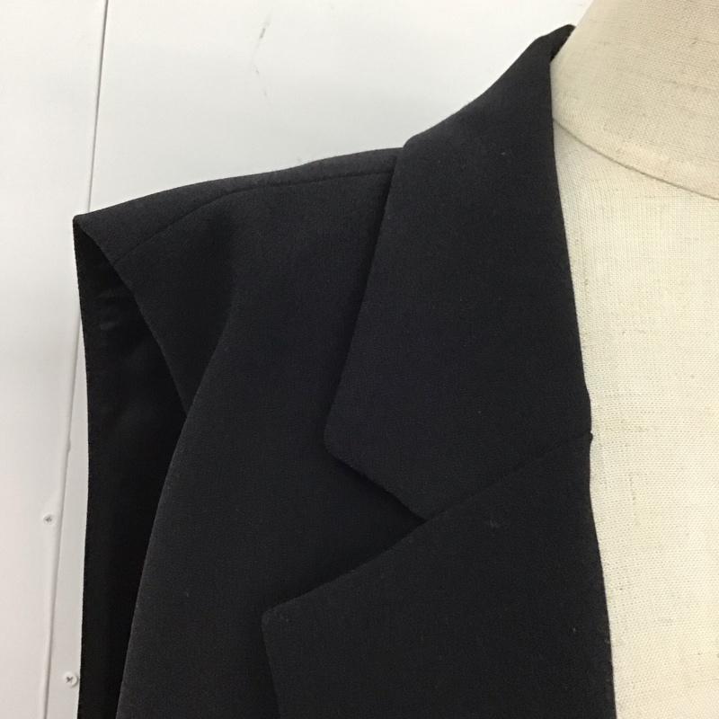 ザラ ZARA ベスト ベスト ジレ サイドスリット XL 無地 黒 / ブラック /  レディース USED 古着 中古 10126469