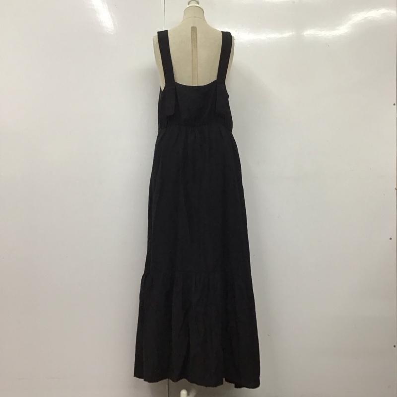 リエディ Re:EDIT ワンピース ロングスカート 23SS5637 ジャンパースカート ティアード L 無地 黒 / ブラック /  レディース USED 古着 中古 10126475