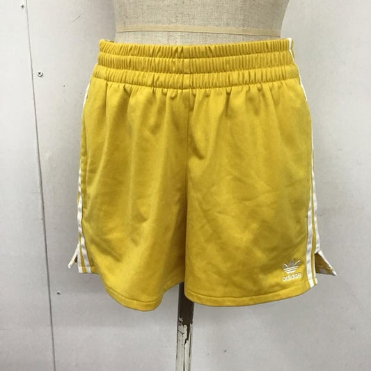 アディダス adidas パンツ ショートパンツ CY4764 3ストライプ スポーツウェア M ロゴ、文字 黄 / イエロー / X 白 / ホワイト /  レディース USED 古着 中古 10126477