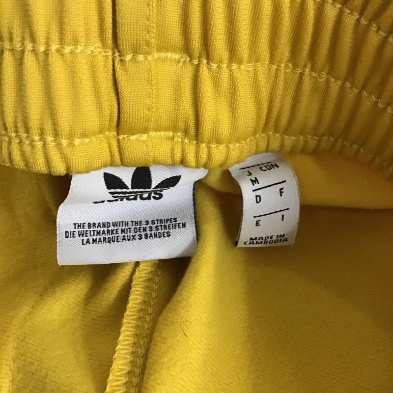 アディダス adidas パンツ ショートパンツ CY4764 3ストライプ スポーツウェア M ロゴ、文字 黄 / イエロー / X 白 / ホワイト /  レディース USED 古着 中古 10126477