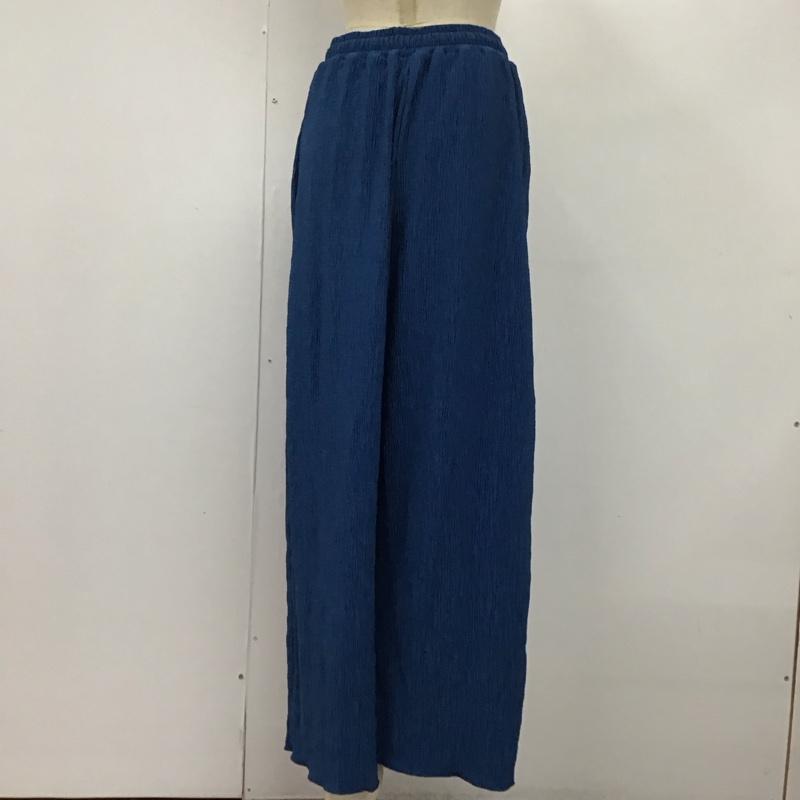 ローリーズファーム LOWRYS FARM ボトムス ボトムス LF524003CF 楊柳カットパンツ プリーツパンツ イージーパンツ FREE 無地 青 / ブルー /  レディース USED 古着 中古 10126478