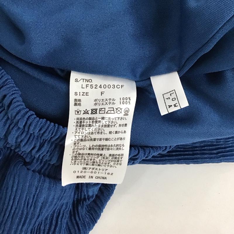 ローリーズファーム LOWRYS FARM ボトムス ボトムス LF524003CF 楊柳カットパンツ プリーツパンツ イージーパンツ FREE 無地 青 / ブルー /  レディース USED 古着 中古 10126478
