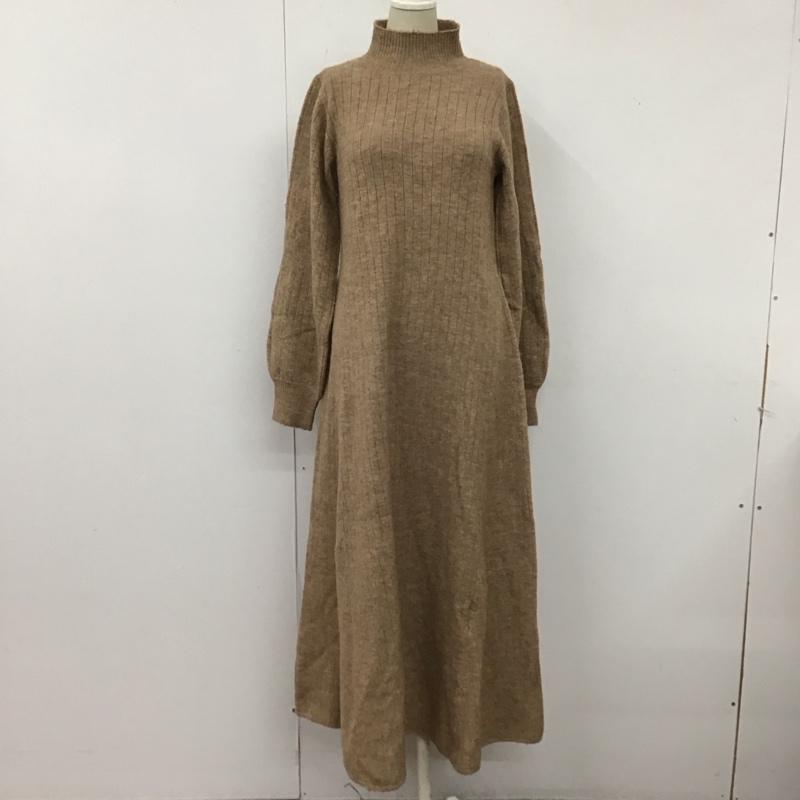 ロペピクニック ROPE  PICNIC ワンピース ロングスカート GDE-51310 リサイクルポリAラインニットワンピース 38 無地 ベージュ / ベージュ /  レディース USED 古着 中古 10126482