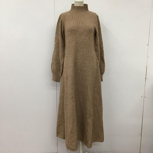 ロペピクニック ROPE  PICNIC ワンピース ロングスカート GDE-51310 リサイクルポリAラインニットワンピース 38 無地 ベージュ / ベージュ /  レディース USED 古着 中古 10126482
