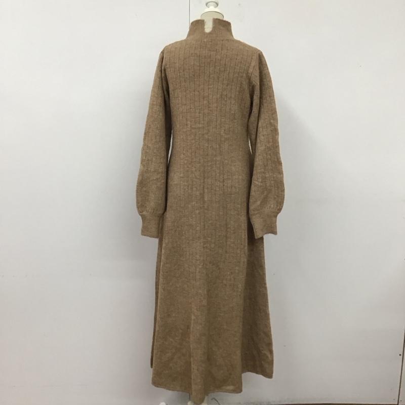 ロペピクニック ROPE  PICNIC ワンピース ロングスカート GDE-51310 リサイクルポリAラインニットワンピース 38 無地 ベージュ / ベージュ /  レディース USED 古着 中古 10126482