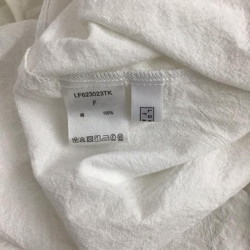 ローリーズファーム LOWRYS FARM シャツ、ブラウス 長袖 LF623023TK ビッグカラー FREE 無地 白 / ホワイト /  レディース USED 古着 中古 10126485