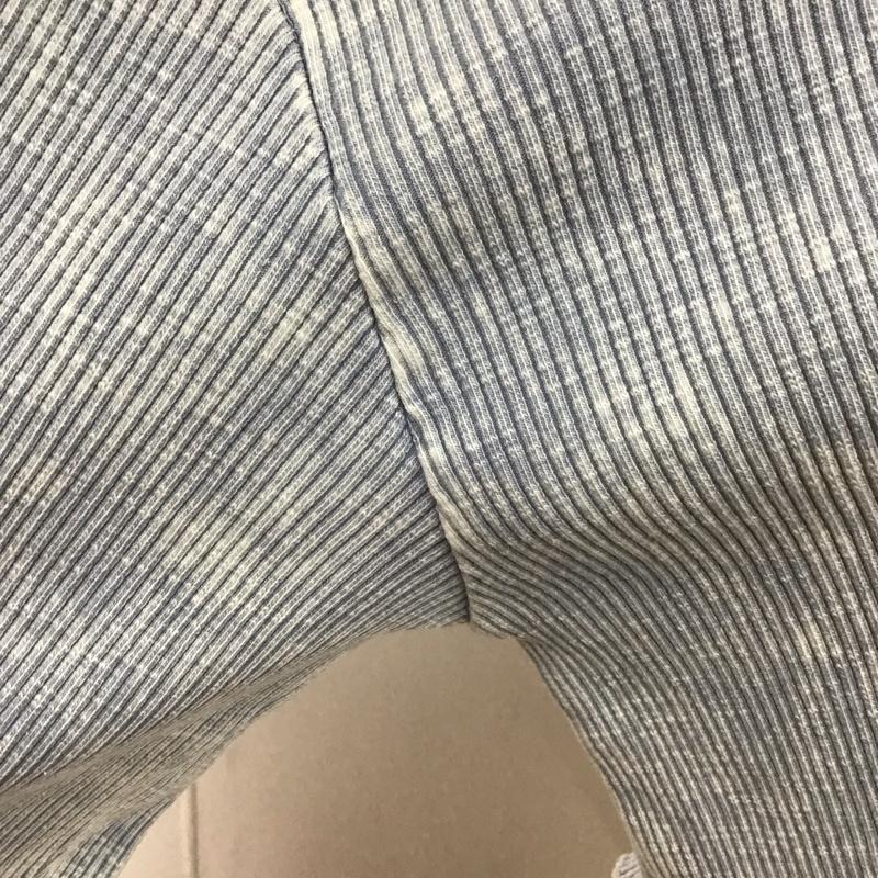 ザラ ZARA カットソー 長袖 6050 313 805 リブ クロップド丈 ショート丈 M 無地 水色 / ライトブルー /  レディース USED 古着 中古 10126486