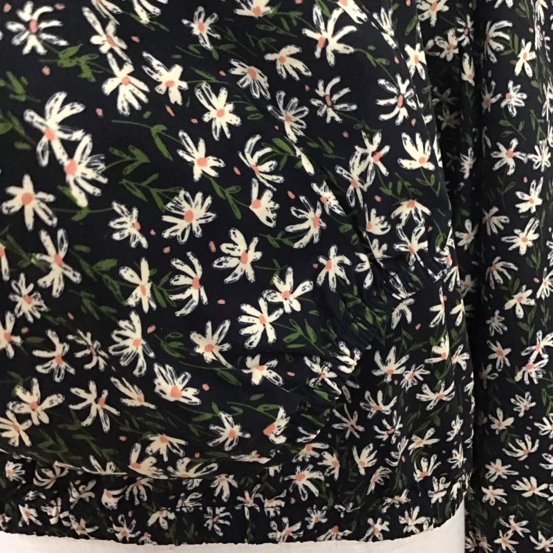 ザラ ZARA カットソー 長袖 5580 151 330 プルオーバーブラウス スタンドネック L 花柄 黒 / ブラック /  レディース USED 古着 中古 10126487