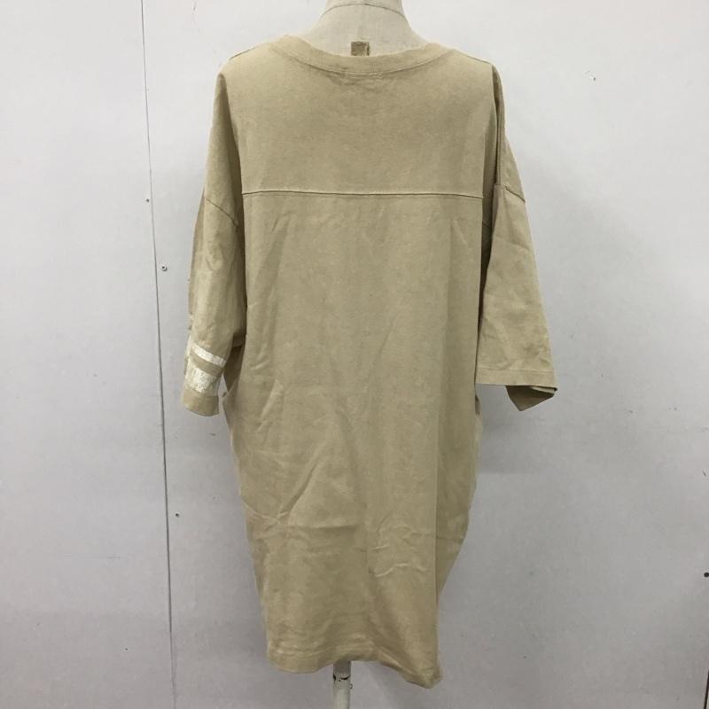レプシィム LEPSIM Tシャツ 半袖 半袖カットソー プリントTシャツ クルーネックカットソー FREE ロゴ、文字 ベージュ / ベージュ /  レディース USED 古着 中古 10126490