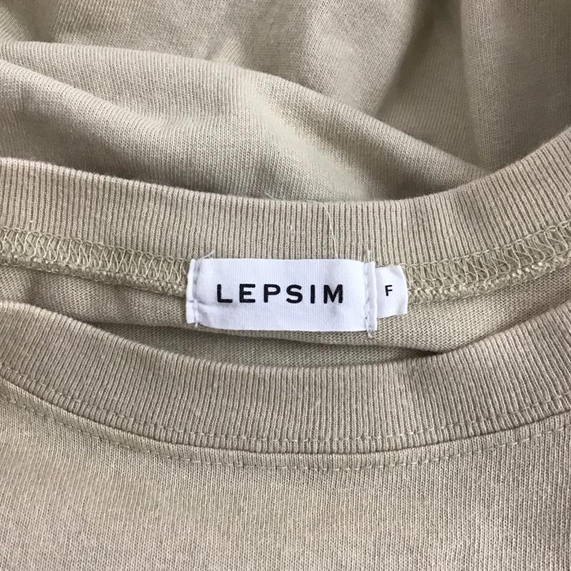 レプシィム LEPSIM Tシャツ 半袖 半袖カットソー プリントTシャツ クルーネックカットソー FREE ロゴ、文字 ベージュ / ベージュ /  レディース USED 古着 中古 10126490