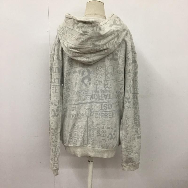 ディーゼル DIESEL パーカー 長袖 長袖パーカー プルオーバーパーカー スウェット XS プリント 灰 / グレー /  レディース USED 古着 中古 10126495