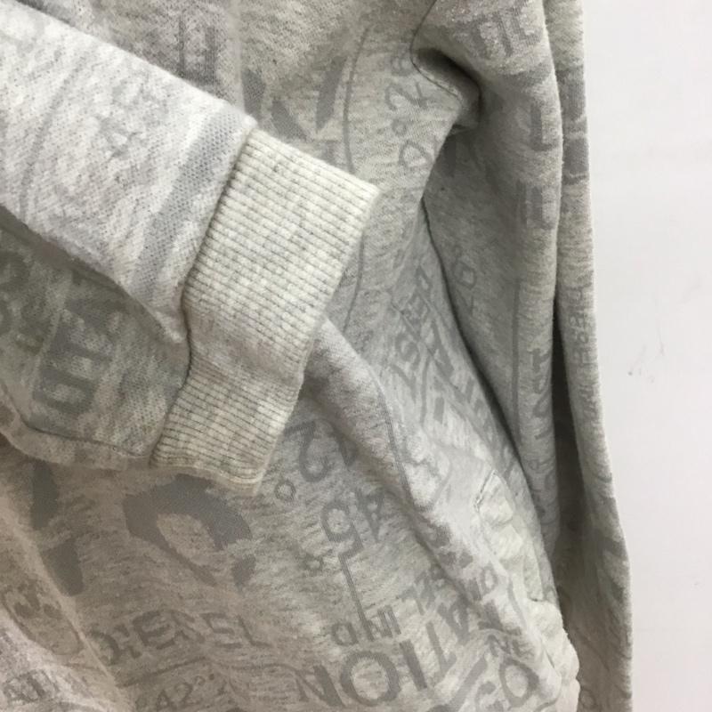 ディーゼル DIESEL パーカー 長袖 長袖パーカー プルオーバーパーカー スウェット XS プリント 灰 / グレー /  レディース USED 古着 中古 10126495