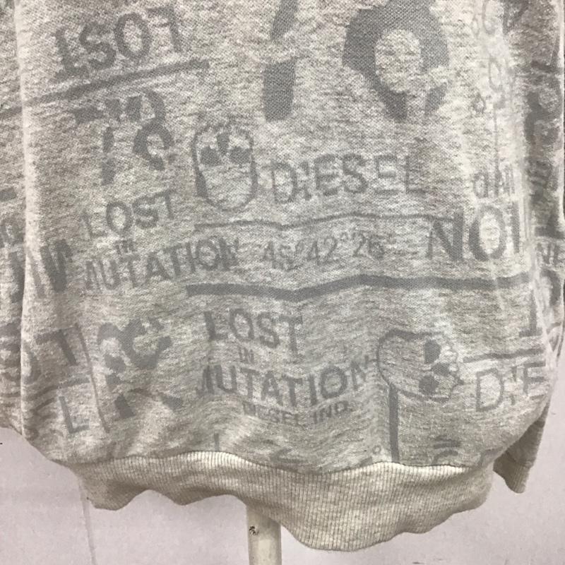 ディーゼル DIESEL パーカー 長袖 長袖パーカー プルオーバーパーカー スウェット XS プリント 灰 / グレー /  レディース USED 古着 中古 10126495
