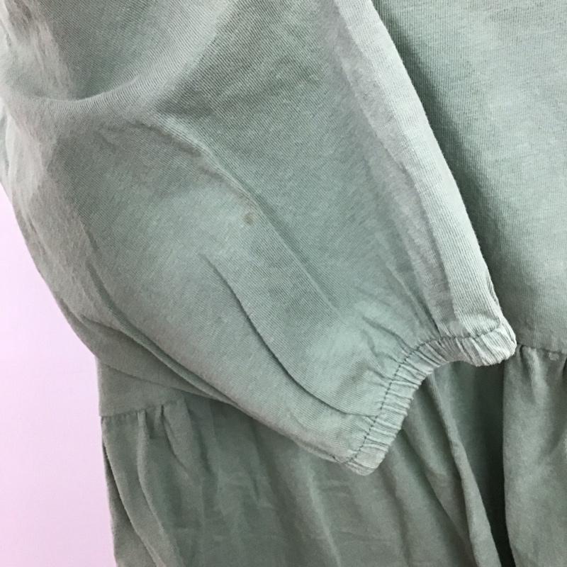 ザラ ZARA ワンピース ひざ丈スカート 長袖ワンピース ロングワンピース フレアスカート S 無地 カーキ / カーキ /  レディース USED 古着 中古 10126497