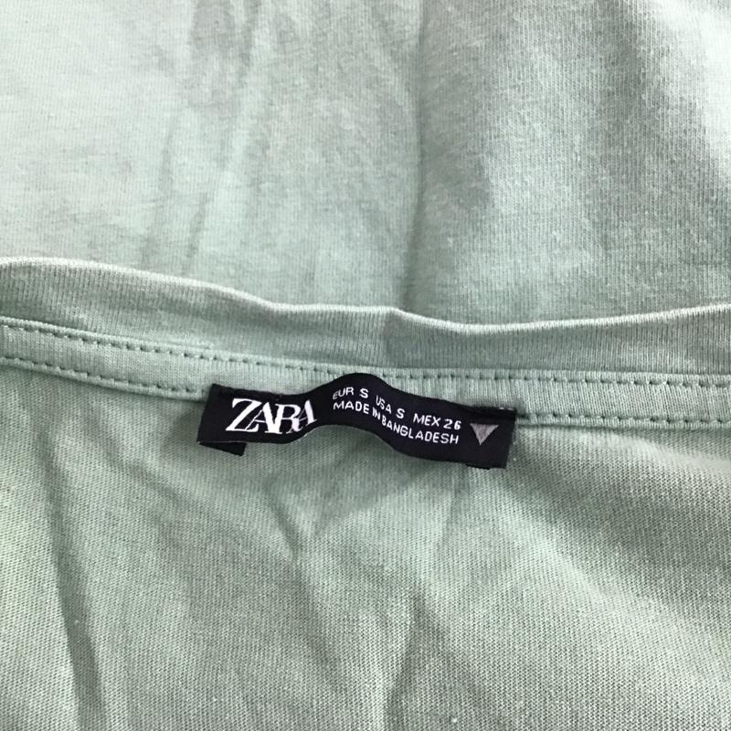 ザラ ZARA ワンピース ひざ丈スカート 長袖ワンピース ロングワンピース フレアスカート S 無地 カーキ / カーキ /  レディース USED 古着 中古 10126497