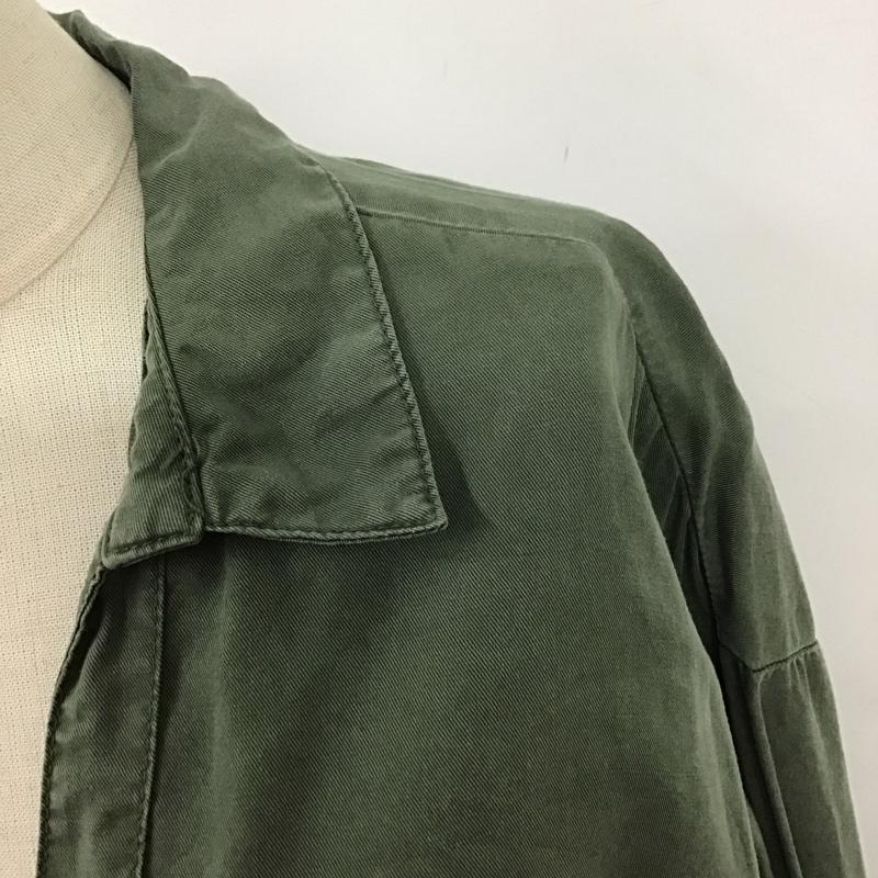 ザラ ZARA シャツ、ブラウス 長袖 長袖シャツ 無地シャツ カラーシャツ ミリタリーシャツ M 無地 カーキ / カーキ /  レディース USED 古着 中古 10126498