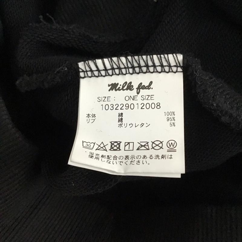 ミルクフェド MILKFED. パーカー 長袖 長袖パーカー プルオーバーパーカー スウェット ロゴ、文字 黒 / ブラック /  レディース USED 古着 中古 10126501