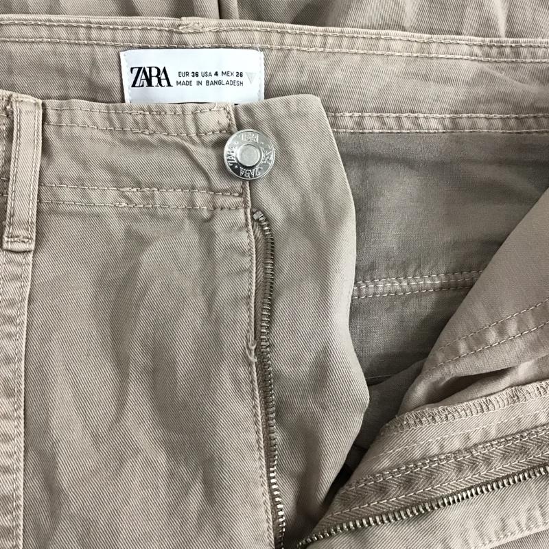 ザラ ZARA パンツ ワークパンツ、ペインターパンツ ワークパンツ ワイドパンツ カジュアルパンツ カーゴパンツ 36インチ 無地 ベージュ / ベージュ /  レディース USED 古着 中古 10126504