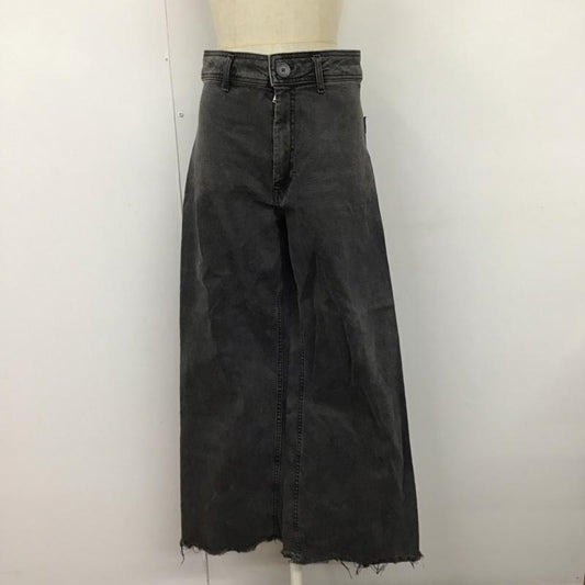 ザラ ZARA パンツ デニム、ジーンズ デニムパンツ ワイドパンツ カジュアルパンツ ストレッチパンツ 38 無地 黒 / ブラック /  レディース USED 古着 中古 10126505