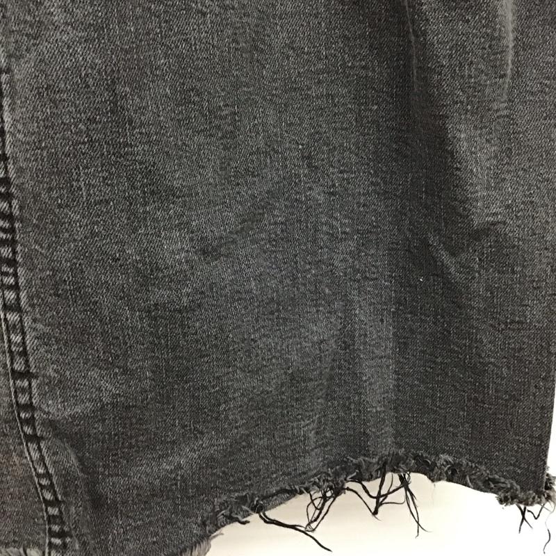 ザラ ZARA パンツ デニム、ジーンズ デニムパンツ ワイドパンツ カジュアルパンツ ストレッチパンツ 38 無地 黒 / ブラック /  レディース USED 古着 中古 10126505