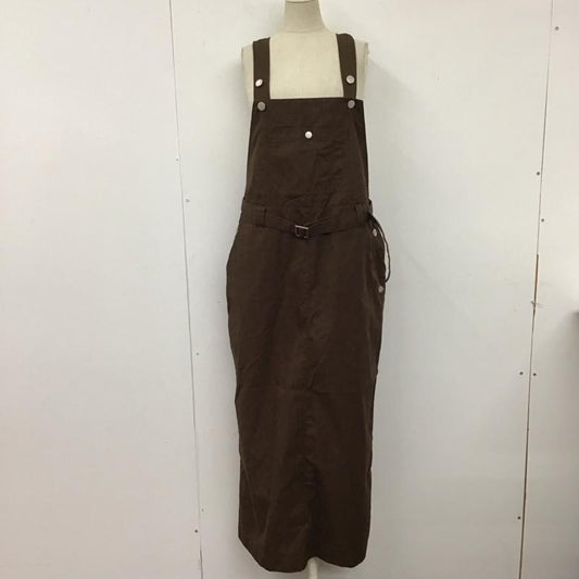 ディッキーズ Dickies サロペット・オーバーオール サロペット、オーバーオール ロングスカート サロペット オールインワン バックスリット M 無地 茶 / ブラウン /  レディース USED 古着 中古 10126506
