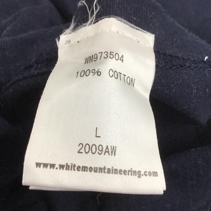 ホワイトマウンテニアリング WHITE MOUNTAINEERING Tシャツ 半袖 半袖カットソー プリントTシャツ クルーネックカットソー L プリント 紺 / ネイビー /  メンズ USED 古着 中古 10126522