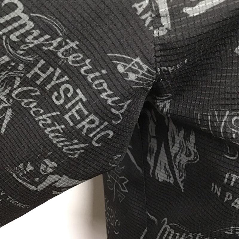 ヒステリックグラマー HYSTERIC GLAMOUR カーディガン 長袖 長袖シャツ カーディガン ノーカラー 前ボタン S プリント 黒 / ブラック /  メンズ USED 古着 中古 10126536