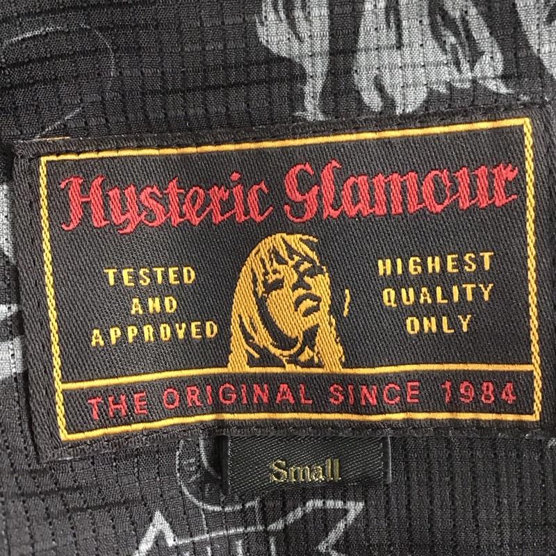 ヒステリックグラマー HYSTERIC GLAMOUR カーディガン 長袖 長袖シャツ カーディガン ノーカラー 前ボタン S プリント 黒 / ブラック /  メンズ USED 古着 中古 10126536
