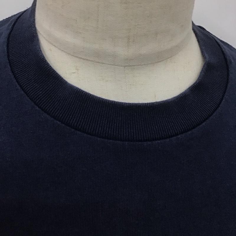 ダントン Danton Tシャツ 半袖 17a-hs-003 半袖カットソー プリントTシャツ クルーネックカットソー 38 ロゴ、文字 紺 / ネイビー /  メンズ USED 古着 中古 10126538