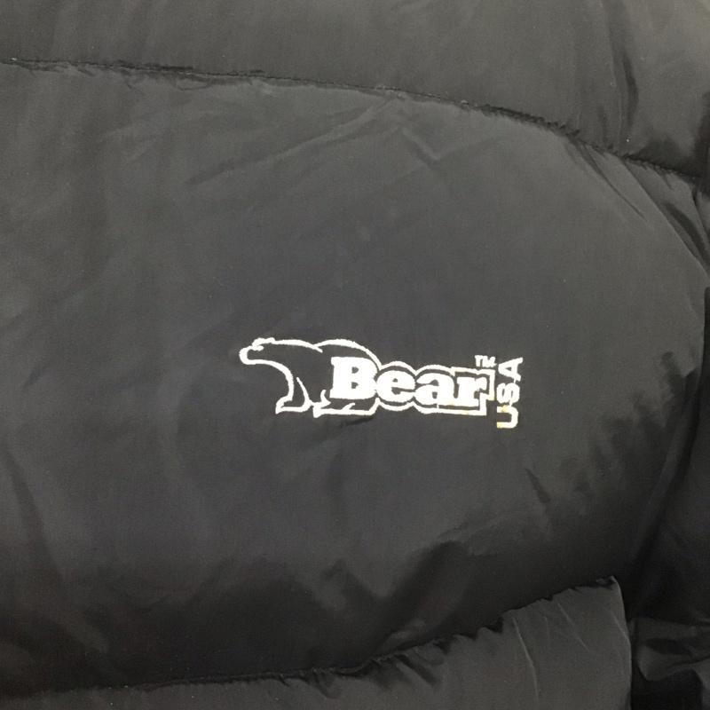 ベアー Bear USA ジャケット、上着 ダウンジャケット ダウンジャケット アウター ジップアップジャケット リバーシブル M ロゴ、文字 黒 / ブラック /  メンズ USED 古着 中古 10126541