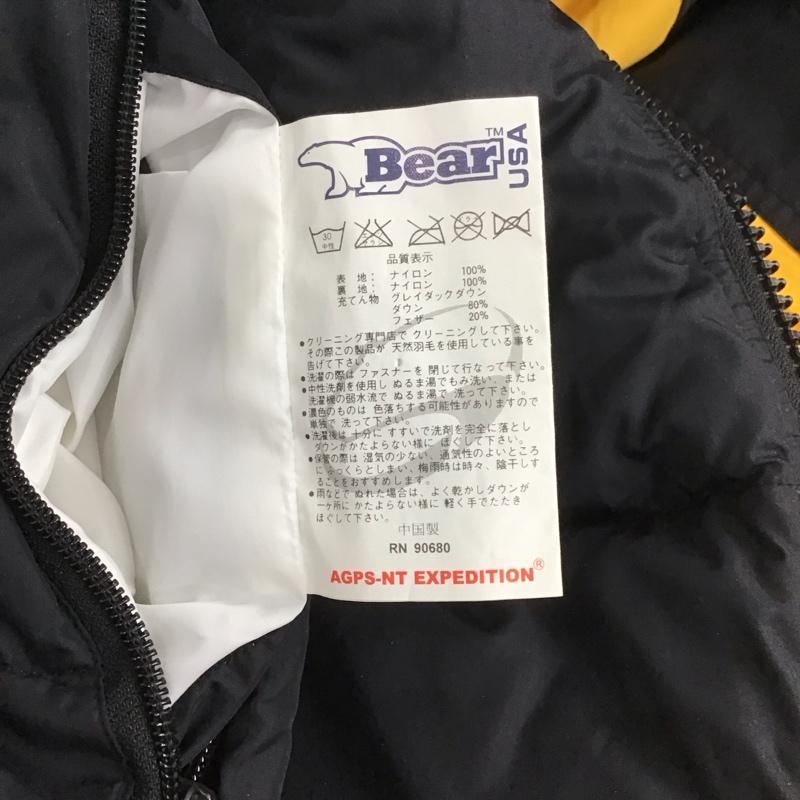 ベアー Bear USA ジャケット、上着 ダウンジャケット ダウンジャケット アウター ジップアップジャケット リバーシブル M ロゴ、文字 黒 / ブラック /  メンズ USED 古着 中古 10126541
