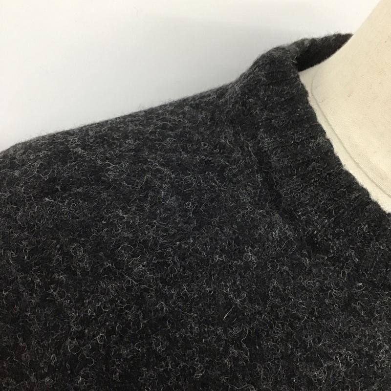 ウールリッチ WOOLRICH ニット、セーター 長袖 長袖ニットカットソー クルーネック セーター エルボーパッチニット L 無地 黒 / ブラック /  メンズ USED 古着 中古 10126544