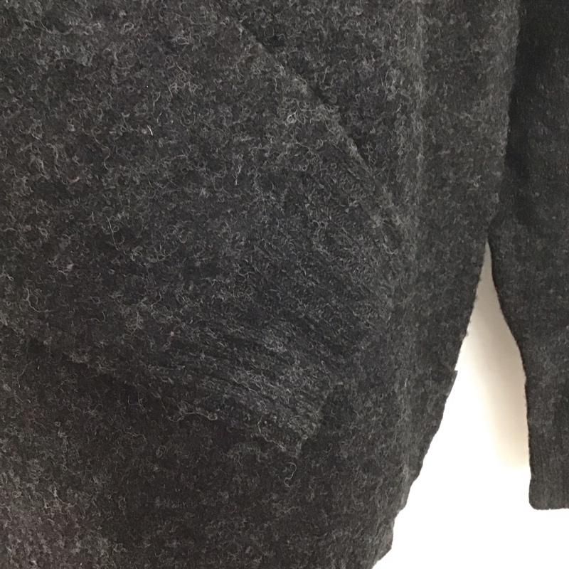 ウールリッチ WOOLRICH ニット、セーター 長袖 長袖ニットカットソー クルーネック セーター エルボーパッチニット L 無地 黒 / ブラック /  メンズ USED 古着 中古 10126544