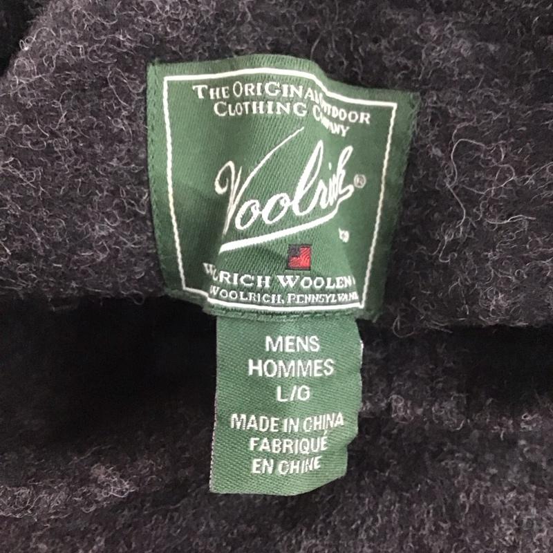ウールリッチ WOOLRICH ニット、セーター 長袖 長袖ニットカットソー クルーネック セーター エルボーパッチニット L 無地 黒 / ブラック /  メンズ USED 古着 中古 10126544