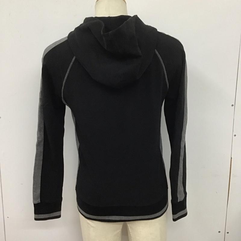 バーバリーブラックレーベル BURBERRY BLACK LABEL パーカー 長袖 ジップパーカー 2 無地 黒 / ブラック /  メンズ USED 古着 中古 10126547