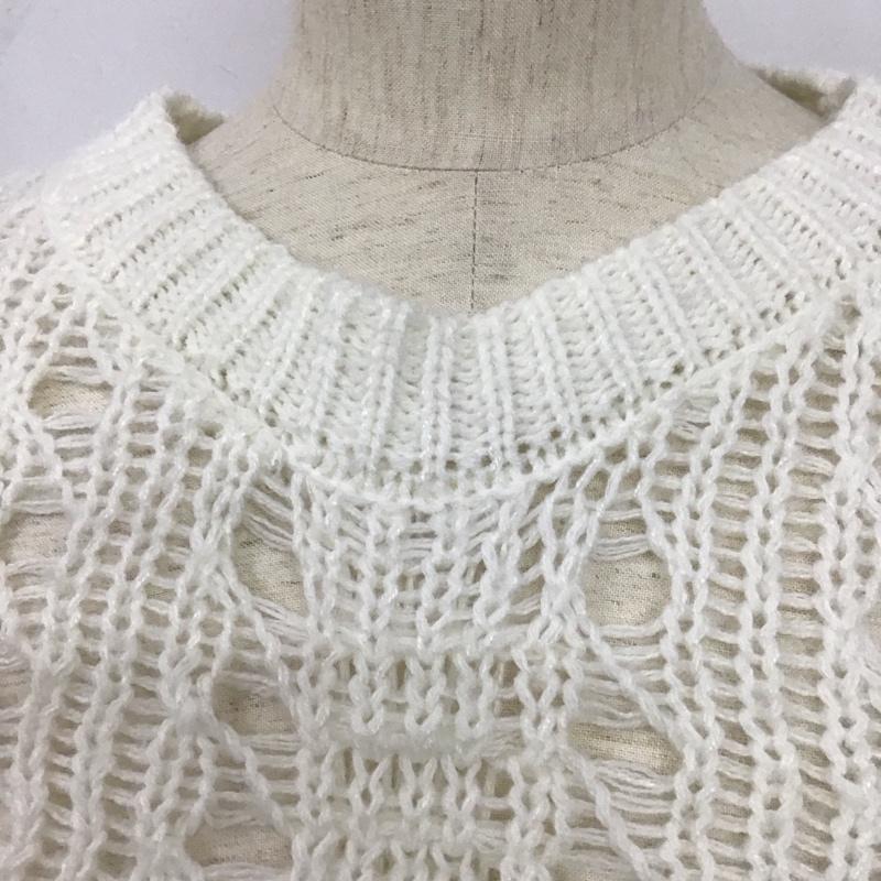 ローリーズファーム LOWRYS FARM ニット、セーター 長袖 FREE 無地 白 / ホワイト /  レディース USED 古着 中古 10126557