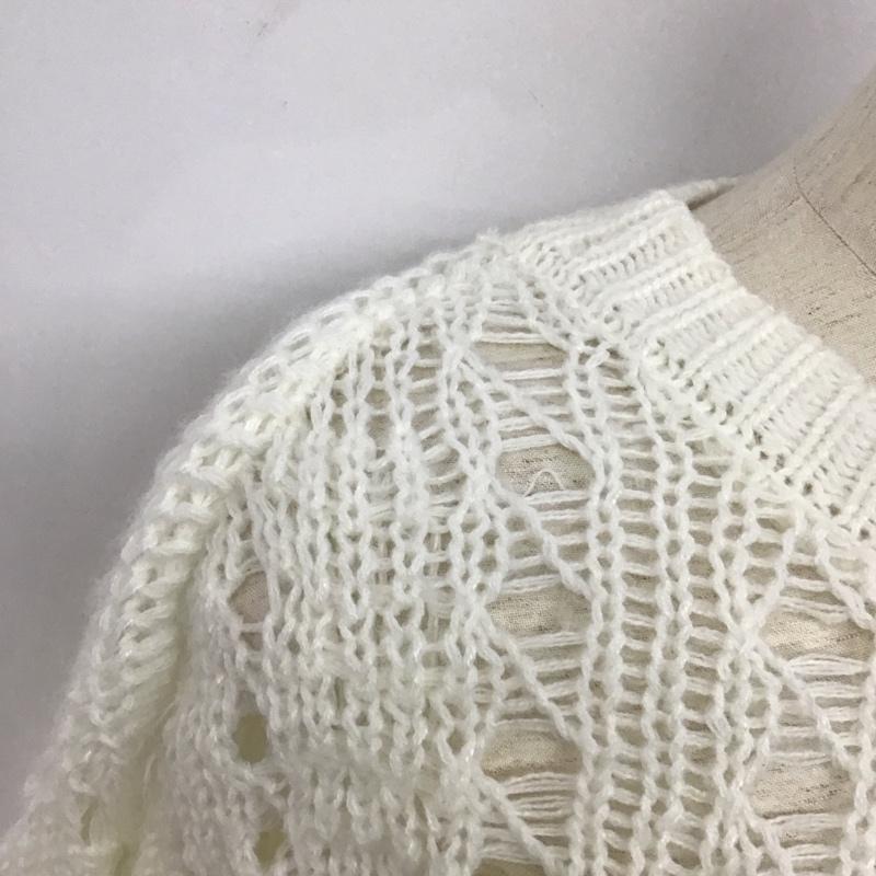 ローリーズファーム LOWRYS FARM ニット、セーター 長袖 FREE 無地 白 / ホワイト /  レディース USED 古着 中古 10126557