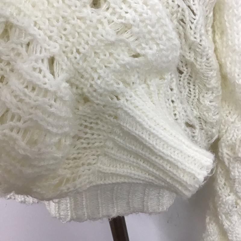 ローリーズファーム LOWRYS FARM ニット、セーター 長袖 FREE 無地 白 / ホワイト /  レディース USED 古着 中古 10126557
