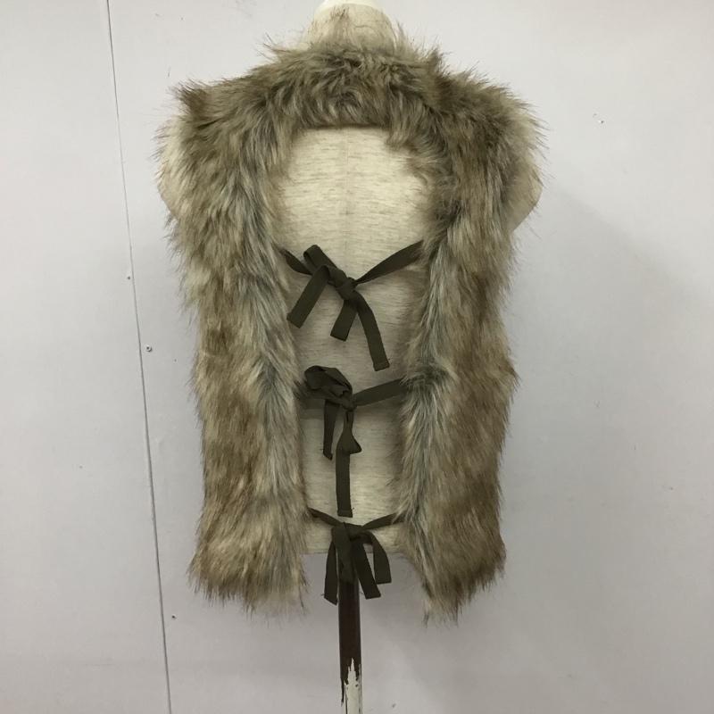 フリーダ Freada ベスト ベスト 223-3530 ミリタリーファーベスト FREE 無地 カーキ / カーキ /  レディース USED 古着 中古 10126558