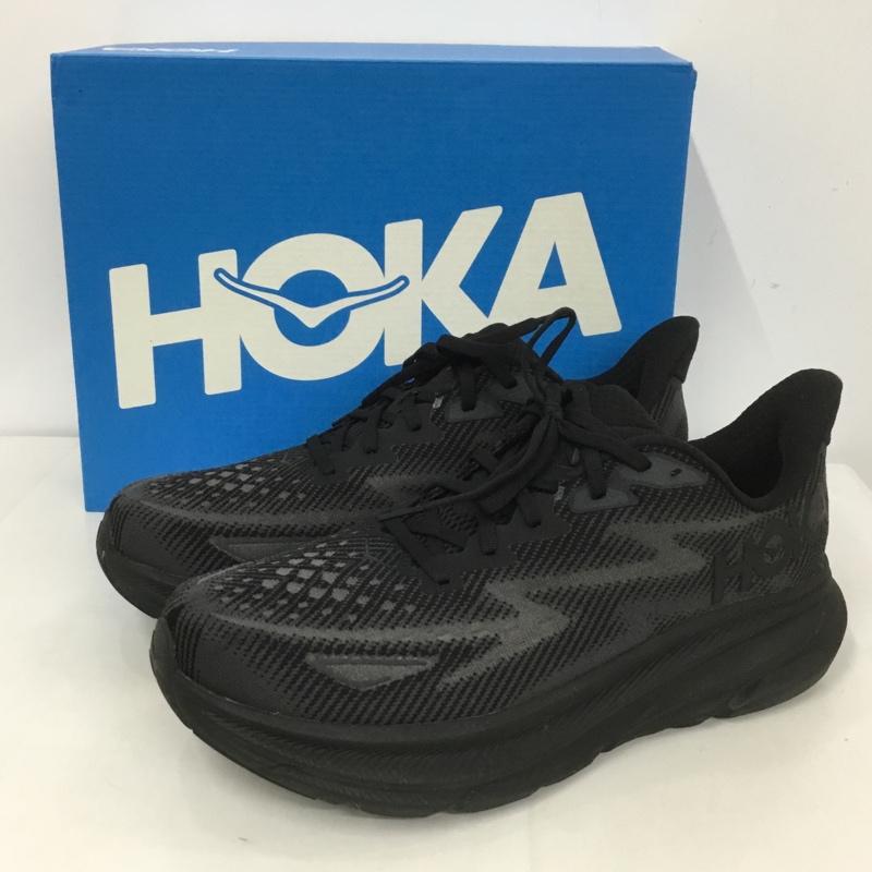 ホカオネオネ HOKA ONEONE スニーカー スニーカー 1132210 クリフトン 9 ワイド CLIFTON 9 WIDE 27.5cm 箱有 27.5cm ロゴ、文字 黒 / ブラック /  メンズ USED 古着 中古 10126563