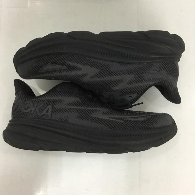 ホカオネオネ HOKA ONEONE スニーカー スニーカー 1132210 クリフトン 9 ワイド CLIFTON 9 WIDE 27.5cm 箱有 27.5cm ロゴ、文字 黒 / ブラック /  メンズ USED 古着 中古 10126563