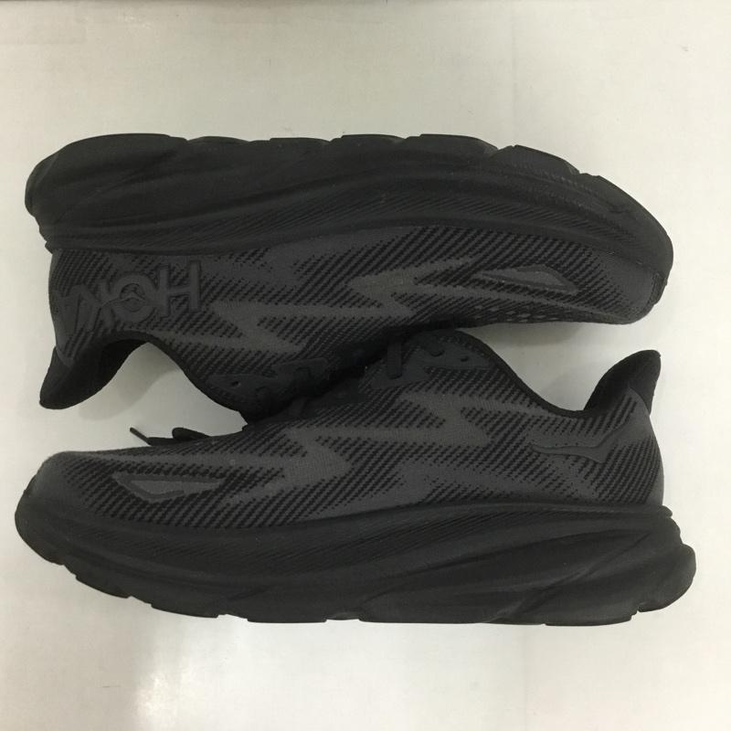 ホカオネオネ HOKA ONEONE スニーカー スニーカー 1132210 クリフトン 9 ワイド CLIFTON 9 WIDE 27.5cm 箱有 27.5cm ロゴ、文字 黒 / ブラック /  メンズ USED 古着 中古 10126563
