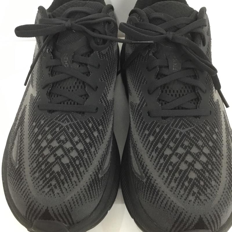 ホカオネオネ HOKA ONEONE スニーカー スニーカー 1132210 クリフトン 9 ワイド CLIFTON 9 WIDE 27.5cm 箱有 27.5cm ロゴ、文字 黒 / ブラック /  メンズ USED 古着 中古 10126563