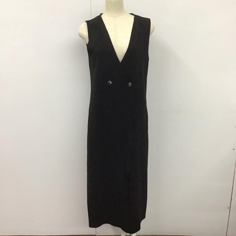 ザラ ZARA ワンピース ロングスカート M 無地 黒 / ブラック /  レディース USED 古着 中古 10126567