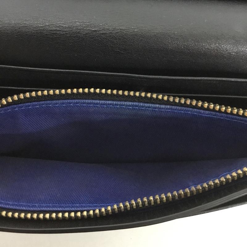 ポールスミス Paul Smith 財布 長財布 レザー ロゴ、文字 黒 / ブラック /  メンズ USED 古着 中古 10126582